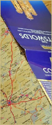 When you hire a bicycle from Cotswold Woollen Weavers in Filkins, everything, icluding a map, is provided
