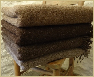 Natural British Wool Leno Throws