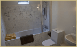 Bathroom with shower ensuite to bedroom one