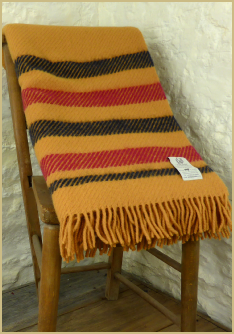 Cotswold Woollen Weavers' Lady Borrodale Shetland Plaid throw in aged colours