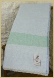 Soft-Stripe Lambswool Merino Blanket - Blue