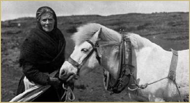 A Shetland Islander warm in her woollen plaid