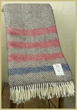 Cotswold Woollen Weavers' Witney Contemporary Point Blanket Throw Ruby