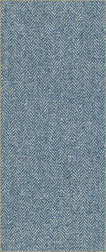 Cotswold Woollen Weavers' Pure New Wool herringbone upholstery cloth - Denim